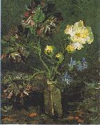 Vincent Van Gogh Vase with Forget-me-not and Peony painting